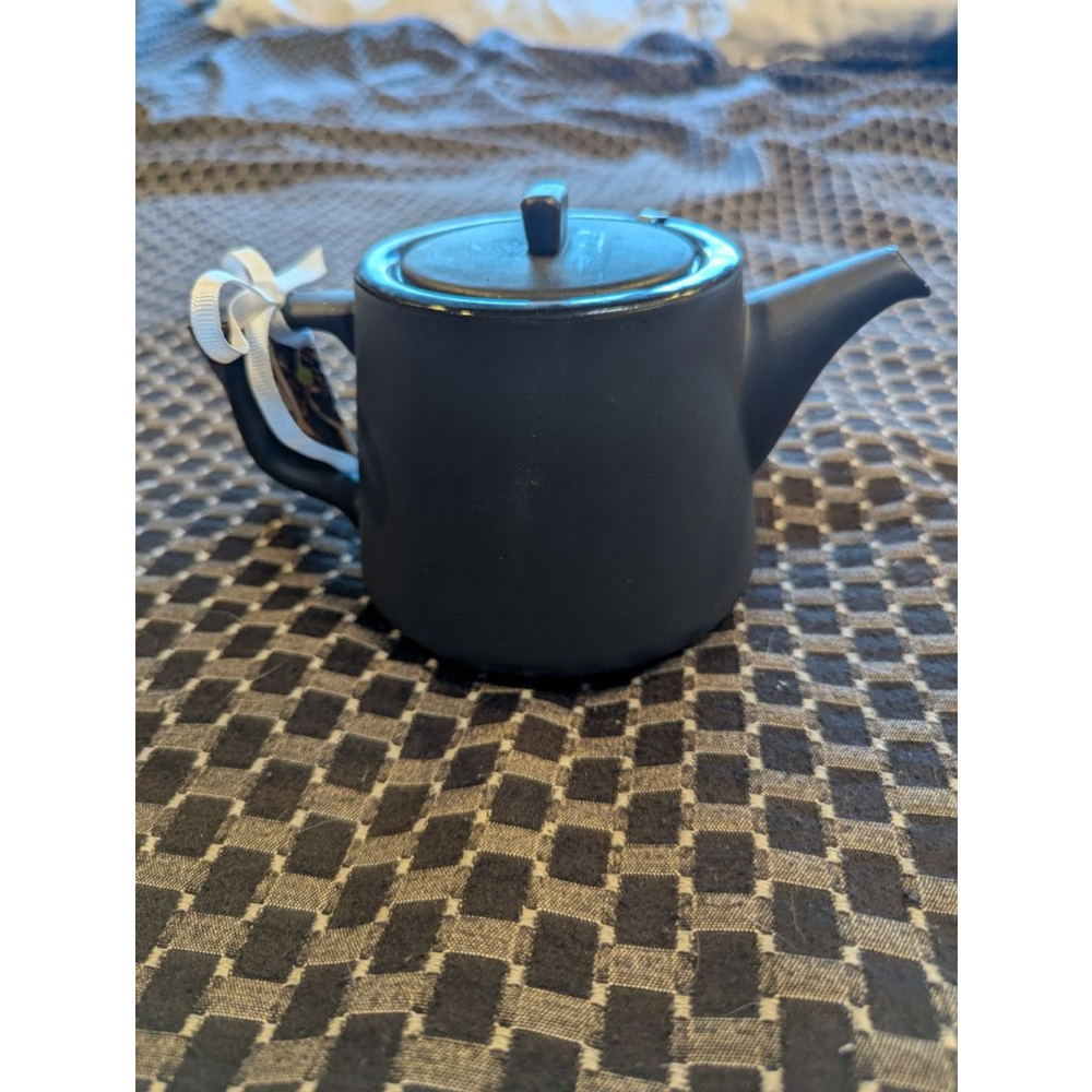 Masterclass Black Teapot with Strainer New with Tags Minimalist - Picture 3 of 15
